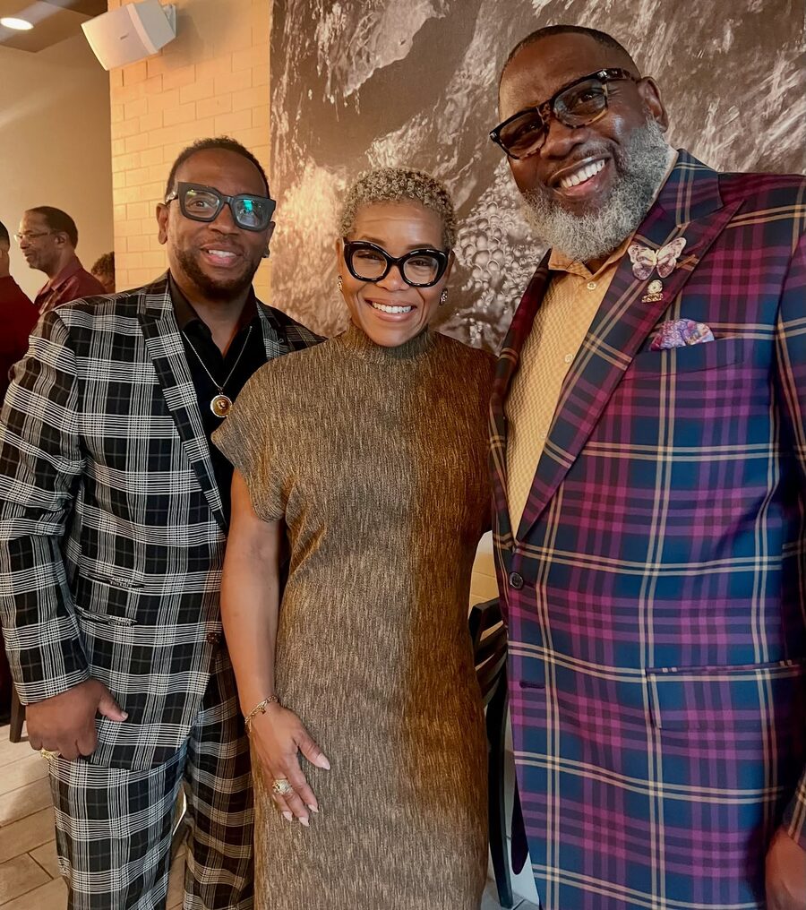 Bishop Gibson in a leadership meeting